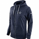 Women's Nike Cowboys Fresh Logo Navy Full Zip Hoodie,baseball caps,new era cap wholesale,wholesale hats